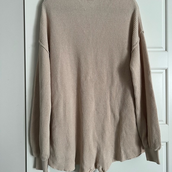 Free People Beach Picnic Sweater Romper Knit Onesie Jumpsuit Move Free-est NWOT - Picture 8 of 8